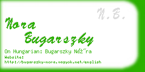 nora bugarszky business card